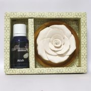 buy Flower Diffuser Gift Set with Atish Vaporizer Oil By Mr. Aroma in Delhi,India