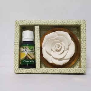 Flower Diffuser Gift Set with Citronella Vaporizer Oil By Mr. Aroma