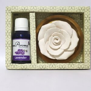 Flower Diffuser Gift Set with Lavender Vaporizer Oil By Mr. Aroma