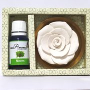 buy Flower Diffuser Gift Set with Neem Vaporizer Oil By Mr. Aroma in Delhi,India
