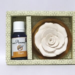 Flower Diffuser Gift Set with Thym Vaporizer Oil By Mr. Aroma