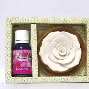 Flower Diffuser Gift Set with Tuberose Vaporizer Oil By Mr. Aroma