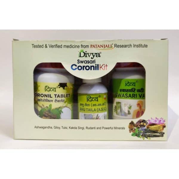 buy Patanjali Coronil Kit (Coronil + Swasari + Anu Taila) Full Kit in Delhi,India