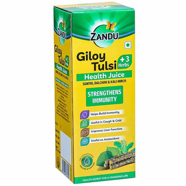 buy Zandu Giloy Tulsi + 3 Herbs Health Juice in Delhi,India