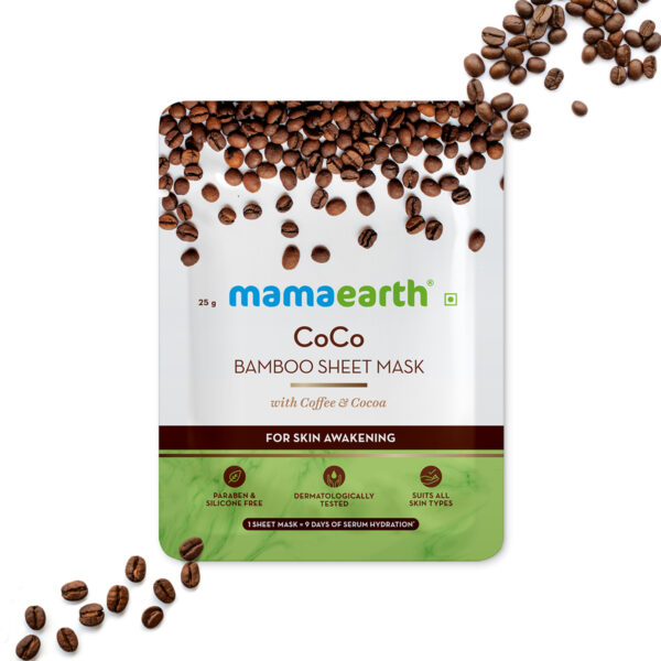 buy Mamaearth CoCo Bamboo Sheet Mask with Coffee and Cocoa in Delhi,India