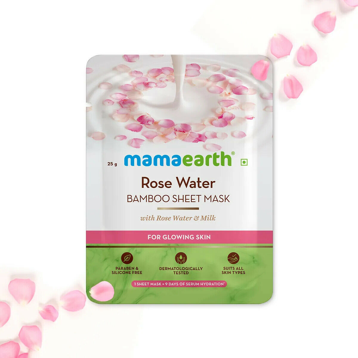 Mamaearth Rose Water Bamboo Sheet Mask