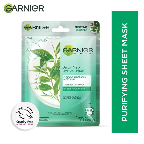 buy Garnier Skin Naturals Hydra Bomb Green Tea Serum Sheet Mask in Delhi,India
