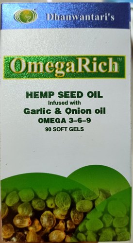 buy Dhanwantari Omega Rich Hemp Seed Oil Capsules 90 in Delhi,India