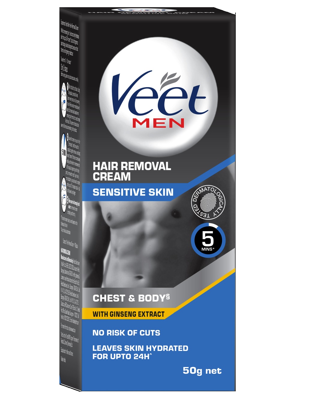 Buy Veet Hair Removal Cream for Men Sensitive Skin For Chest & Body 50gm in Delhi, India at