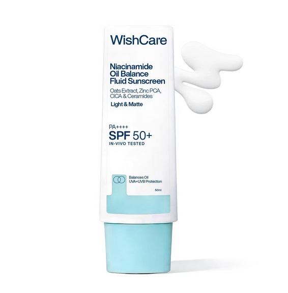 buy WishCare Niacinamide Oil Balance Fluid Sunscreen in Delhi,India