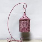 buy Mr. Aroma Iron Metal Flower Design Candle Stand Pink in Delhi,India