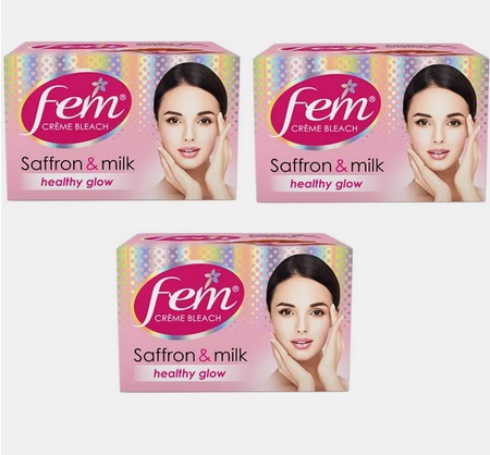 buy Fem Saffron & Milk Creme Bleach Pack of 3 in Delhi,India buy Fem Saffron & Milk Creme Bleach Pack of 3 in Delhi,India