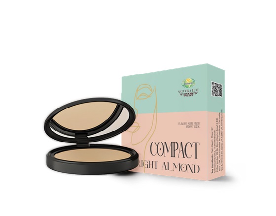 buy Dhanwantari Almond Compact Press Powder- Bright in Delhi,India